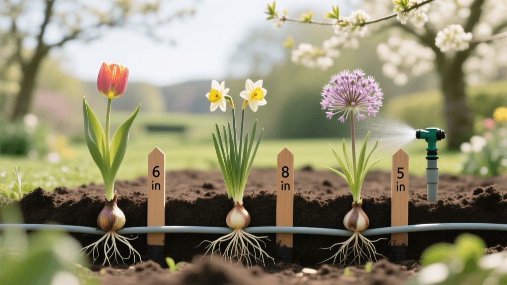 2026 Bulb Planting Depth & Irrigation Guide: Tulips, Daffodils, Allium