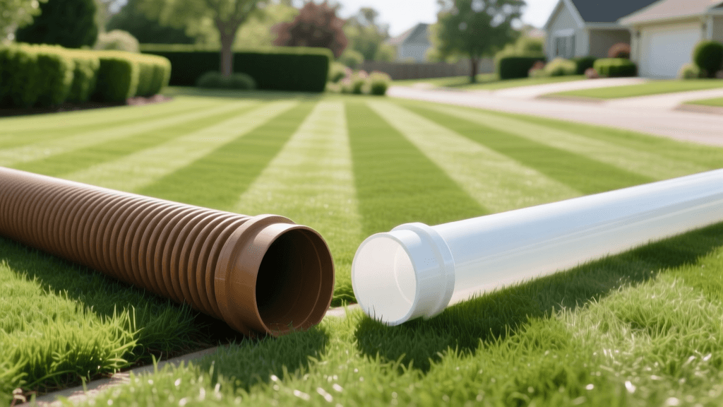 Corrugated vs PVC Drainage Pipe: Protect Lawn Stripes 2026