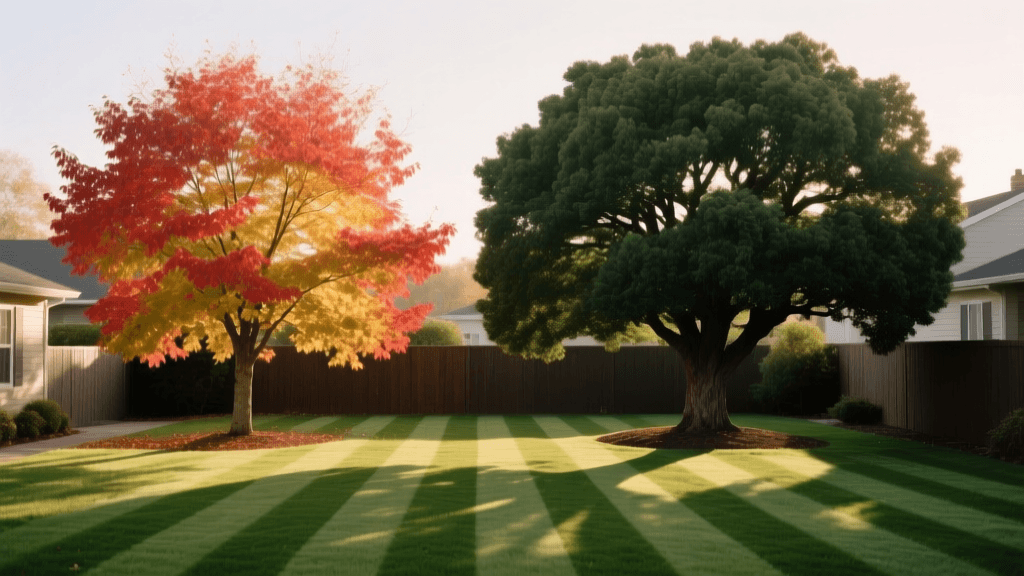 Red Maple vs Live Oak 2026: Best Shade Trees for Striped Lawns