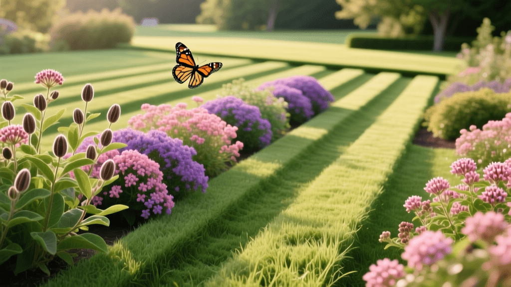 2026 Butterfly Garden Lawn Stripes: Milkweed & Bush Patterns