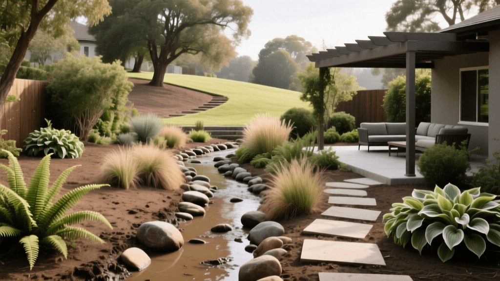 Before and After: Transforming Muddy Yards With Dry Creek Beds