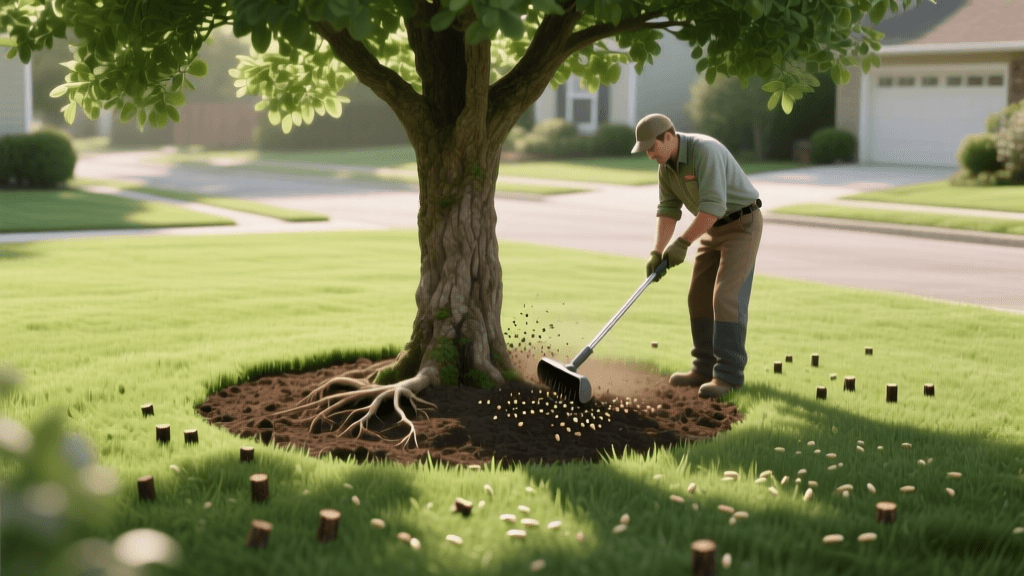 Safe Lawn Aeration and Overseeding Around Mature Trees