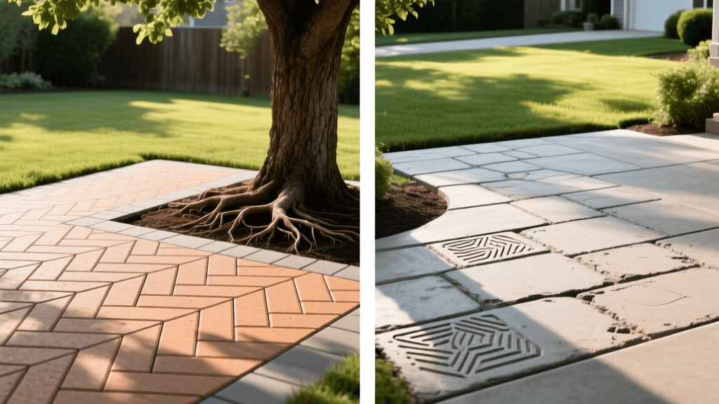 Belgard Pavers vs Stamped Concrete Near Trees: 2026 Cost Guide