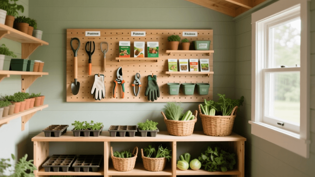 2026 Foodscaping Shed Organization: Pegboards & Shelves