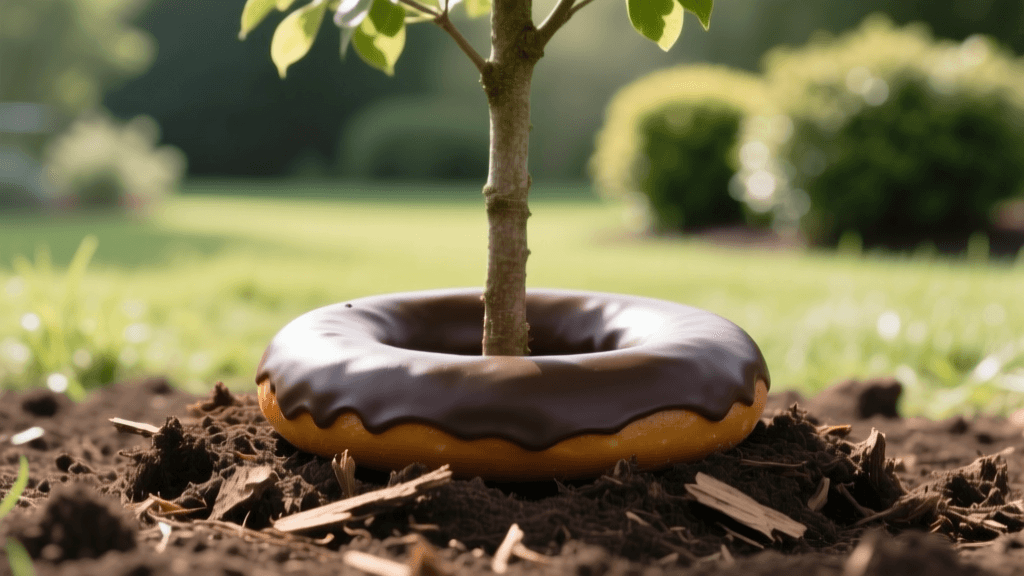 2026 Donut Mulching Guide: The 3-Inch Rule Stops Pests