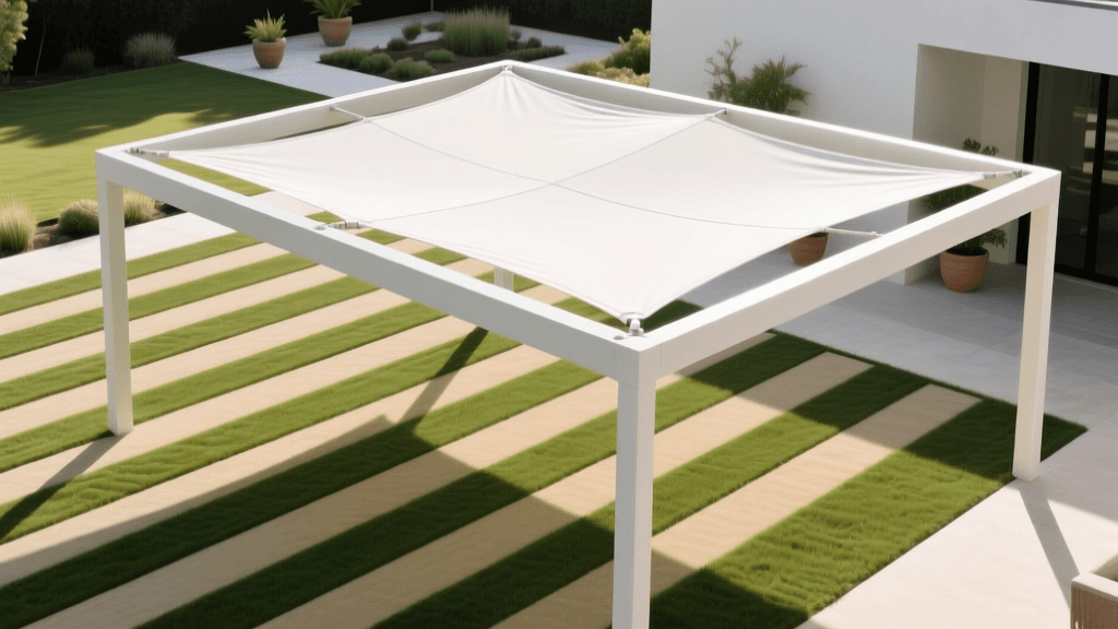 2026 Pergola & Sunbrella Sail Guide: Aligning Lawn Stripe Patterns