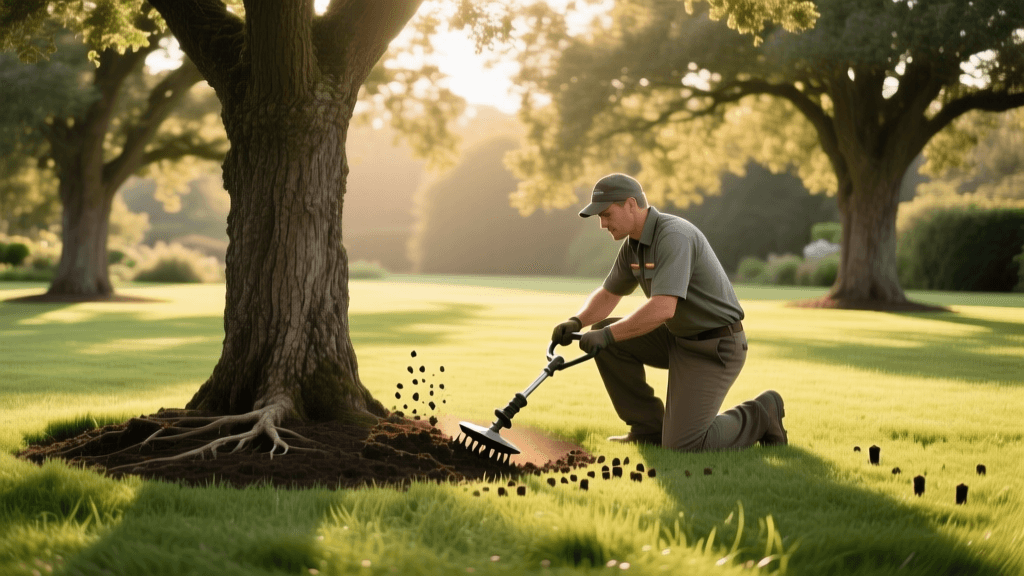 How To Aerate And Overseed Lawns Around Mature Trees Safely