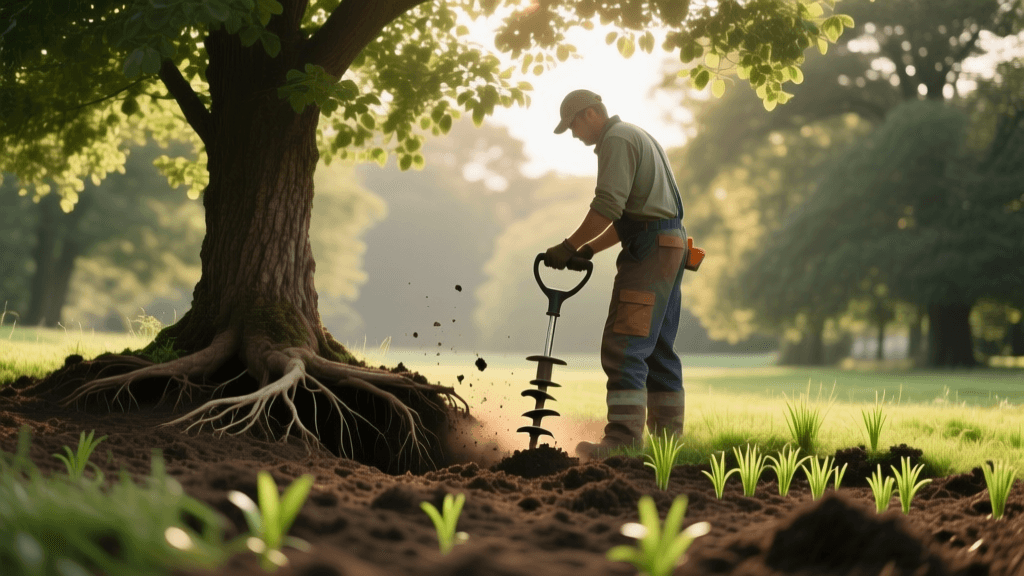 Tree Root Aeration and Under-Canopy Overseeding Guide