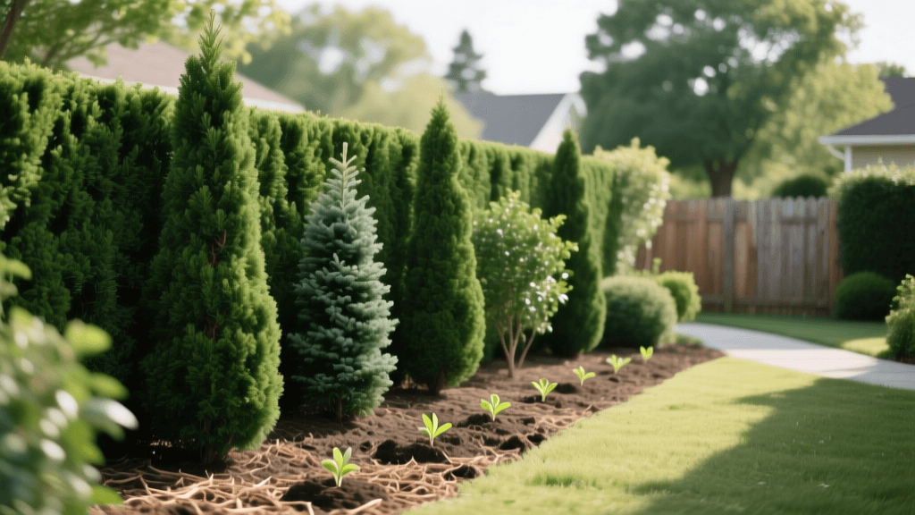 Designing Evergreen Privacy Screens: Trees and Spacing