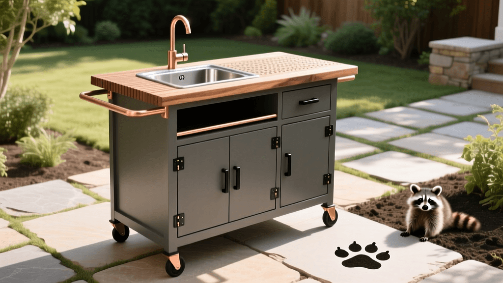 Wildlife-Proof Outdoor Bar Cart & Sink Setup 2026