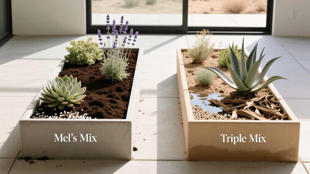 Mel's Mix vs Triple Mix: 2026 Xeriscape Raised Bed Soil