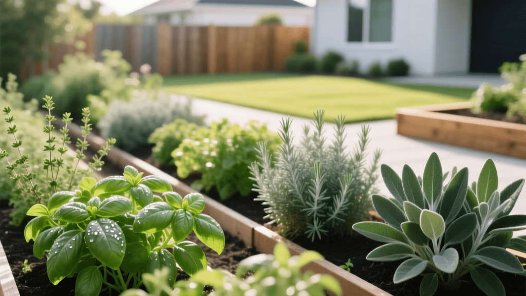 2026 Foodscaping: Culinary Basil, Thyme, Rosemary & Sage Design