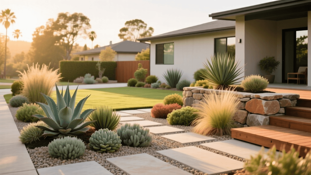 Best Xeriscape Front Yard Ideas For Drought Curb Appeal