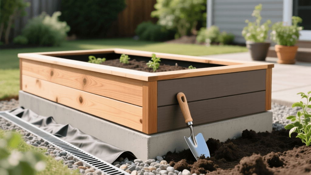 Cedar vs Composite Raised Beds 2026: Cost & French Drains