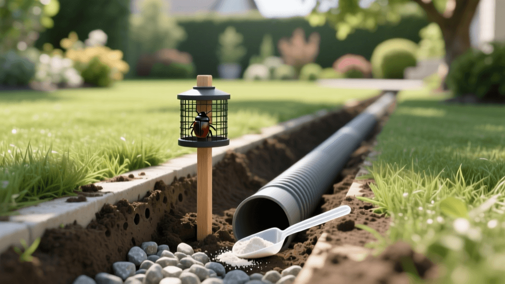 French Drain Grub Control: Milky Spore & Traps 2026