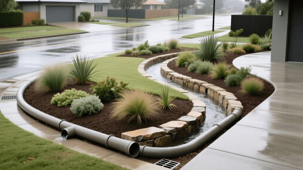 Corner Lot Curved Beds: Landscape Drainage Pipes 2026