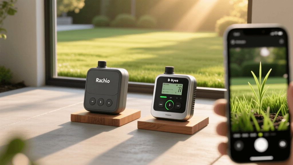 Rachio 3 vs B-hyve XR: 2026 Smart Irrigation for Lawn Photos