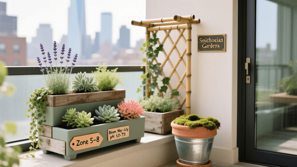 Small Space Container Garden Layout For Apartments