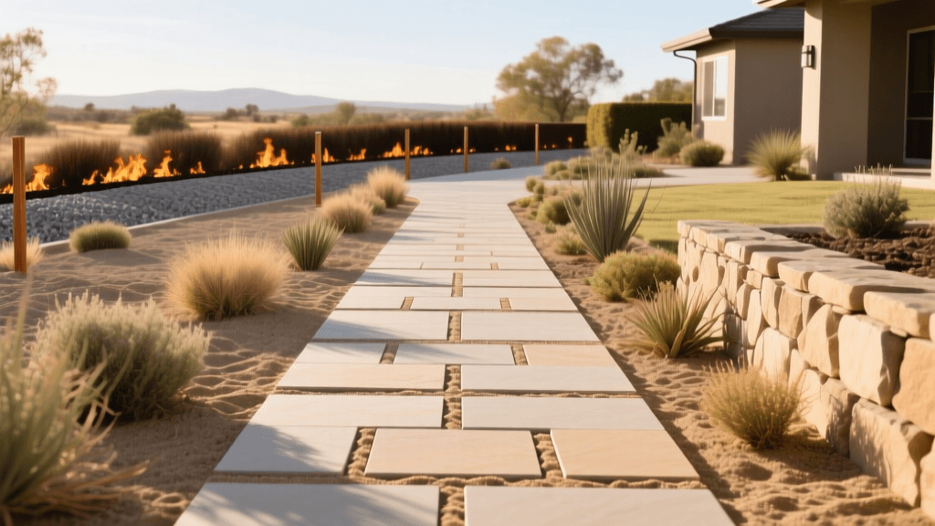 Fire-Safe Flagstone Walkways: 2026 Polymeric Sand Installation