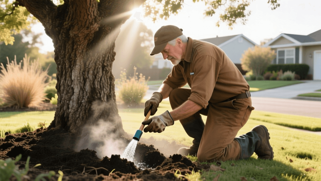 Deep Root Watering Strategies for Mature Trees During Droughts