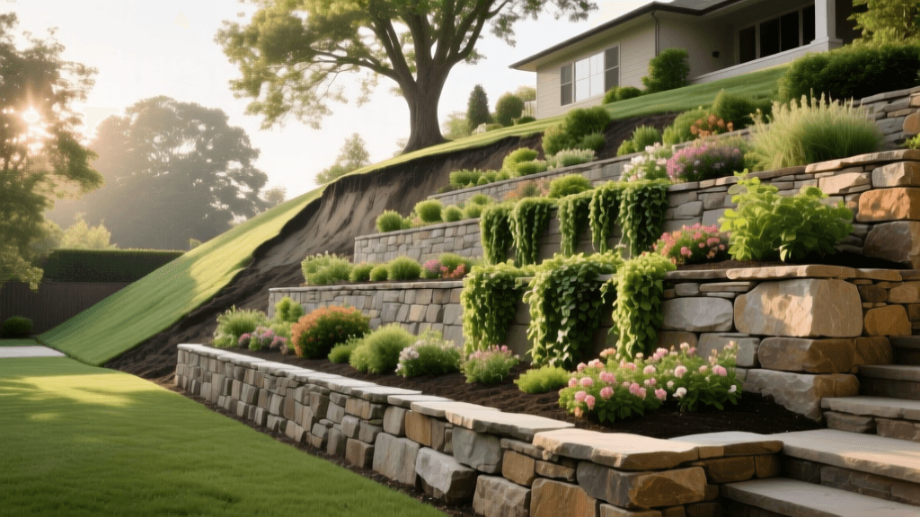 Backyard Slope Makeover: Before and After Retaining Wall Oasis