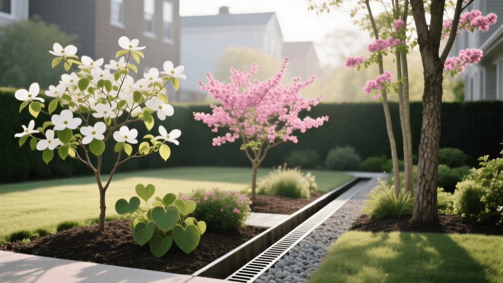 French Drain Tree Guide 2026: Dogwood vs Redbud vs Crape Myrtle