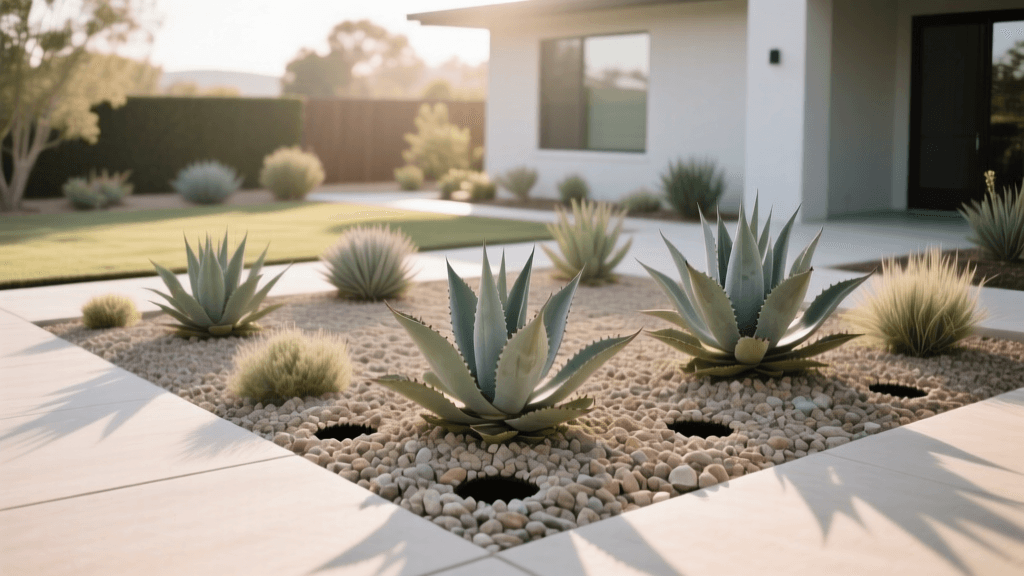 2026 Xeriscape Front Yard: Core Aeration for DG and Agave