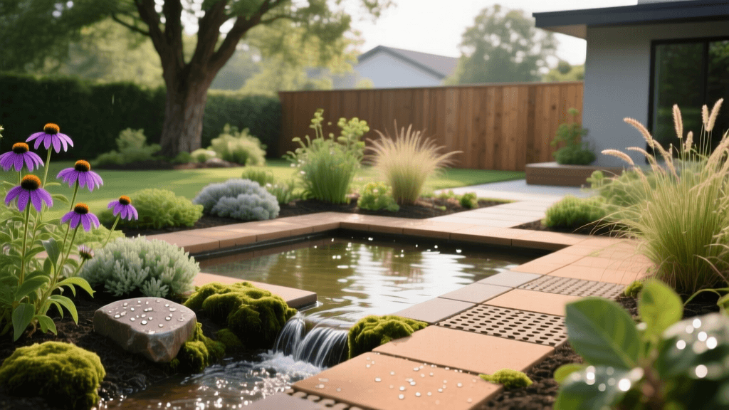 Sustainable Yard Drainage: Rain Gardens and Permeable Pavers