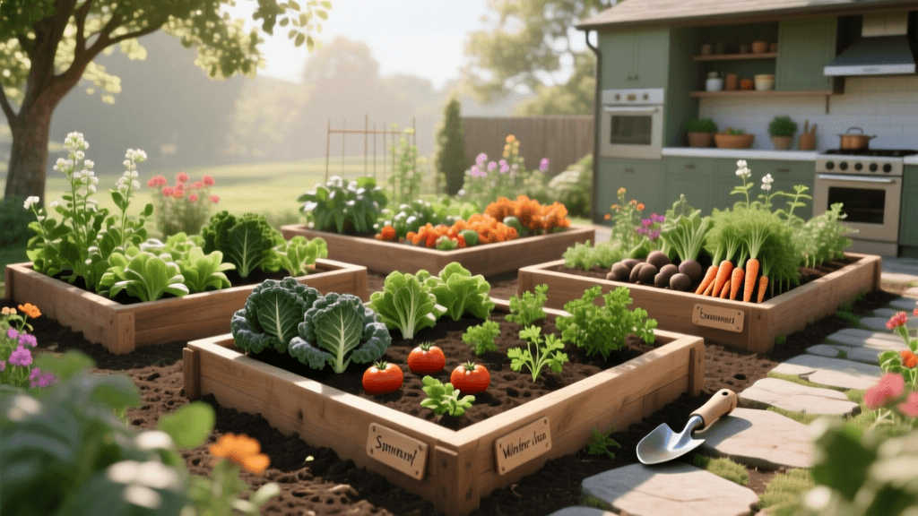 Designing a Productive Four-Season Kitchen Garden Layout