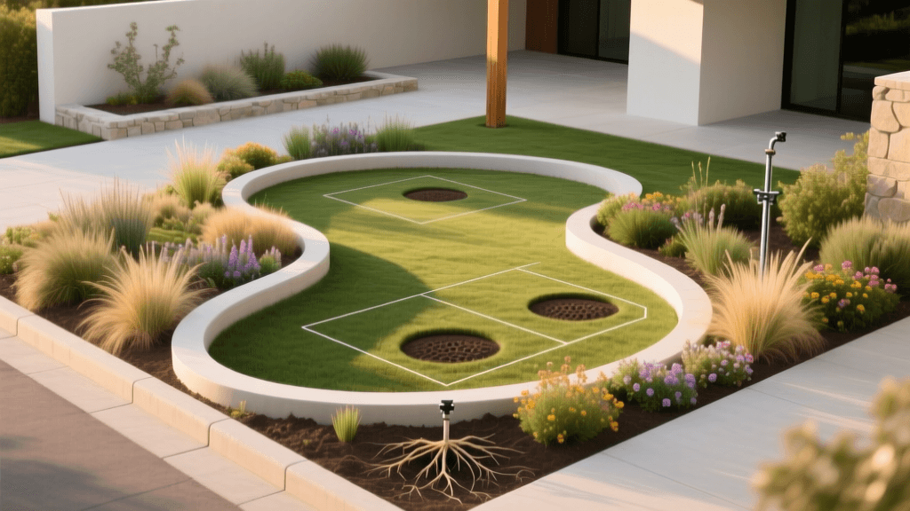 Corner Lot Landscape Design: Curved Beds & Aeration 2026