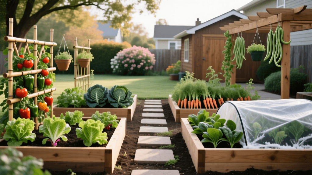 Design a Four-Season Raised Bed Kitchen Garden Layout