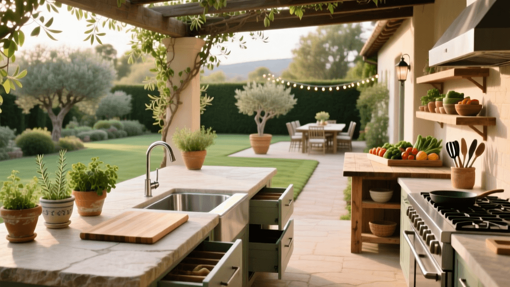 Design a Garden-to-Table Outdoor Kitchen and Prep Zone
