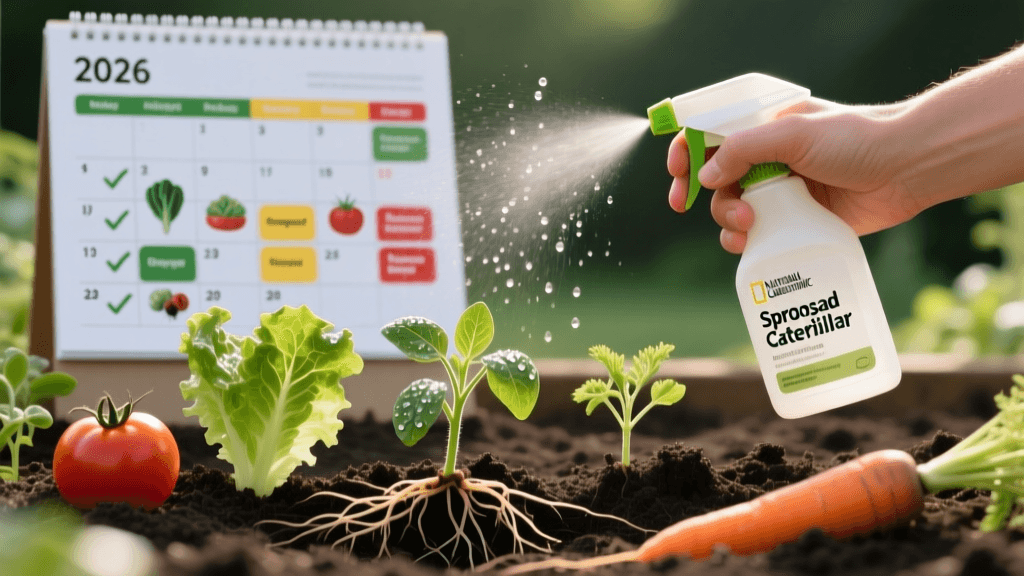 Spinosad Spray & Fertilizer Schedules: Vegetables 2026