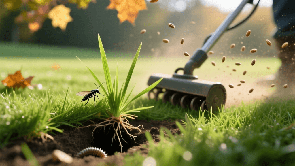 Aeration and Overseeding for Natural Lawn Pest Control