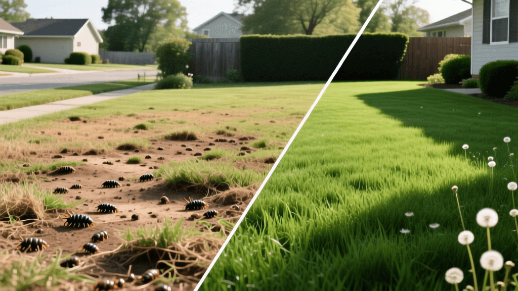 Lawn Grub Worm Recovery: A Before and After Transformation Guide