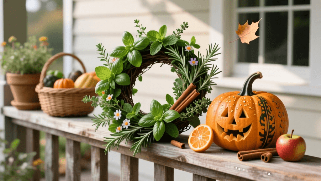 Edible Porch Decor 2026: Spring Herb Wreaths & Fall Pumpkins