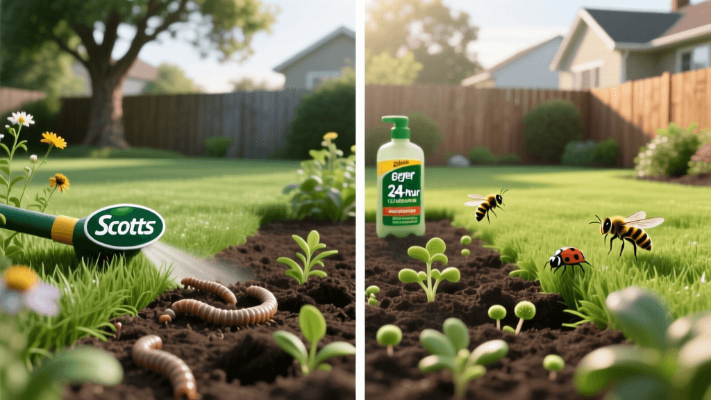 Scotts GrubEx vs Bayer Advanced 2026: Beneficial Insect Safety