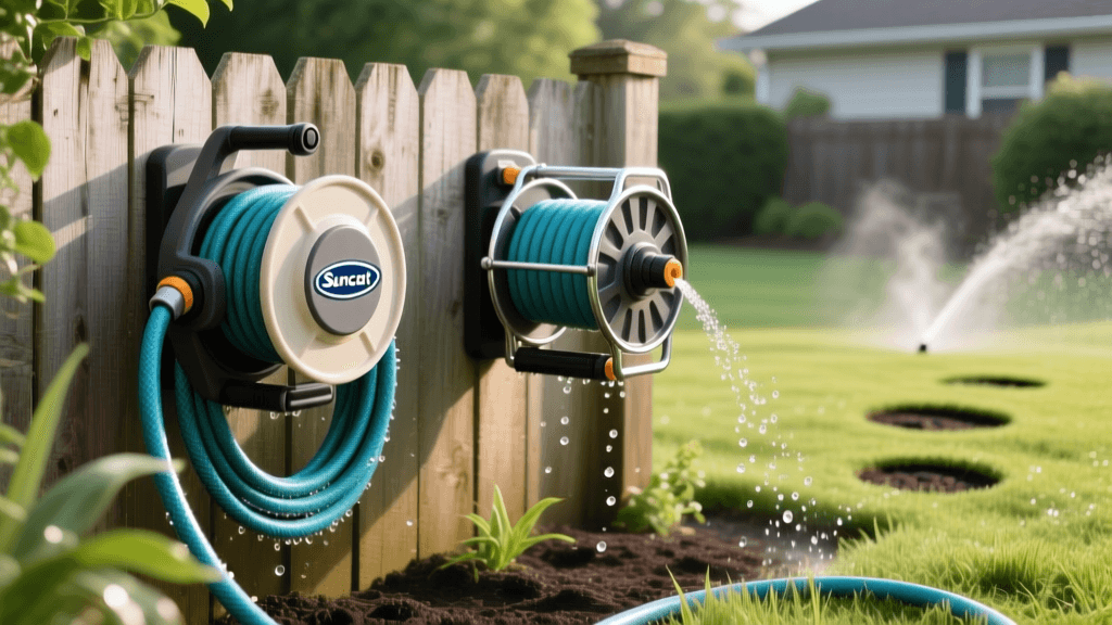 Suncast vs Eley Wall-Mount Reels: 2026 Post-Aeration Guide