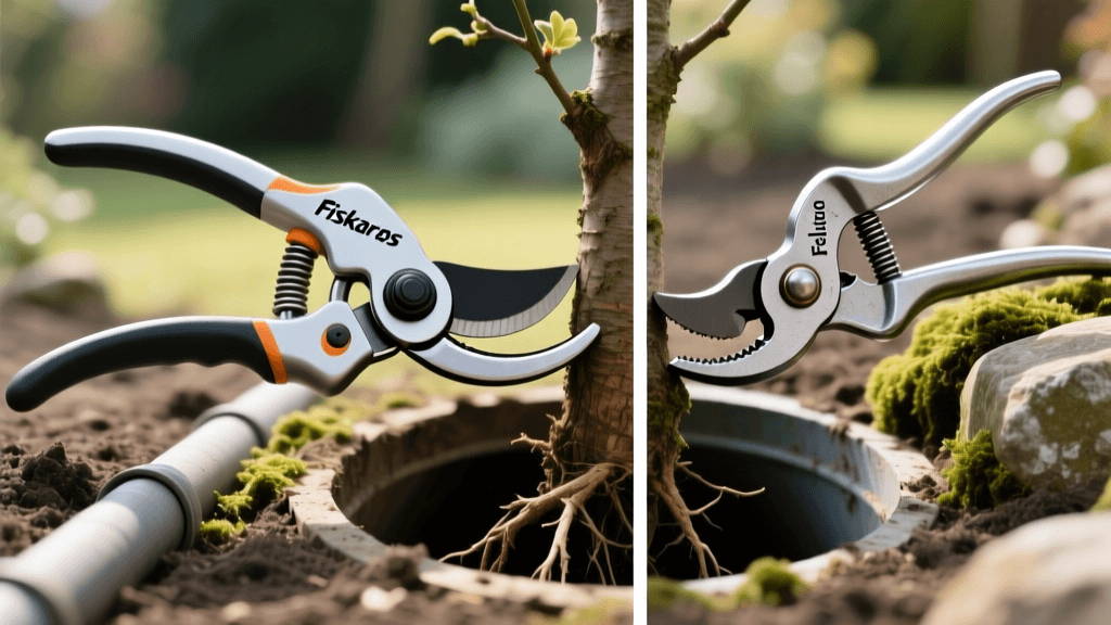 Fiskars vs Felco Pruners 2026: Root Pruning Near Drainage Pipes