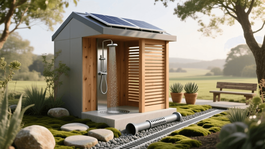 Build a Solar Outdoor Shower & French Drain 2026