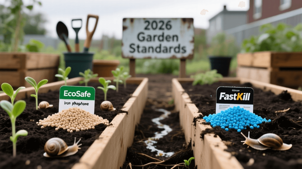Iron Phosphate vs Metaldehyde Slug Bait for Mulch 2026