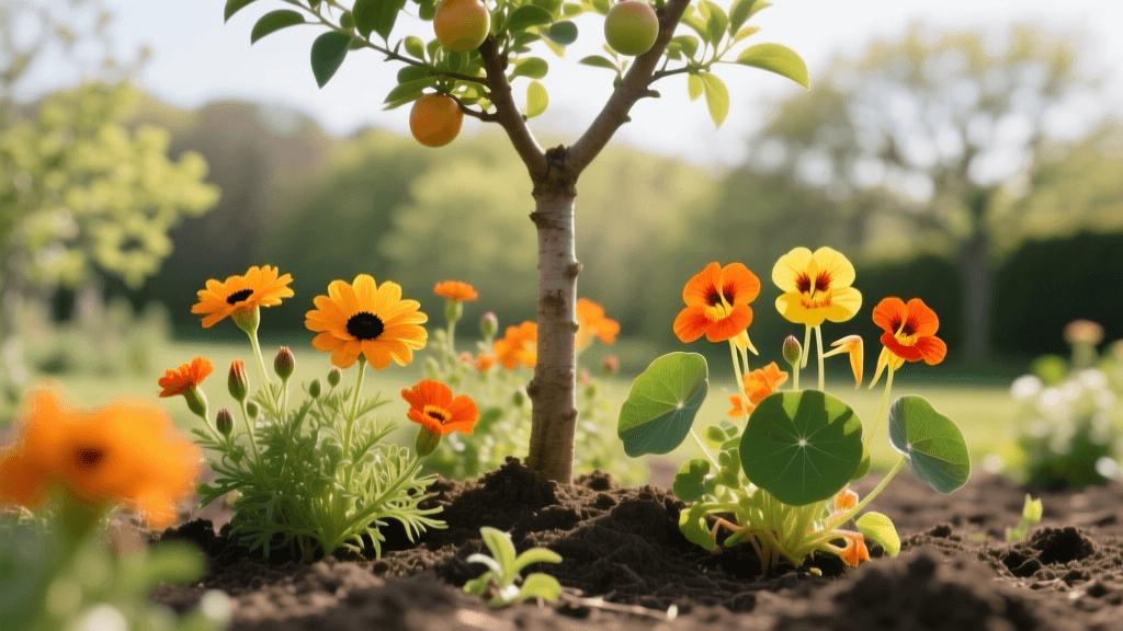 2026 Tree Planting: Marigold & Nasturtium Companions