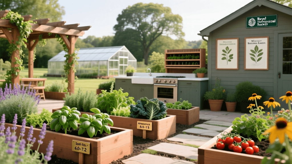 Install Outdoor Kitchen Garden With Herb And Veggie Beds