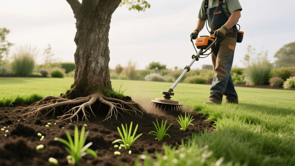Safely Aerating and Overseeding Lawns Around Trees