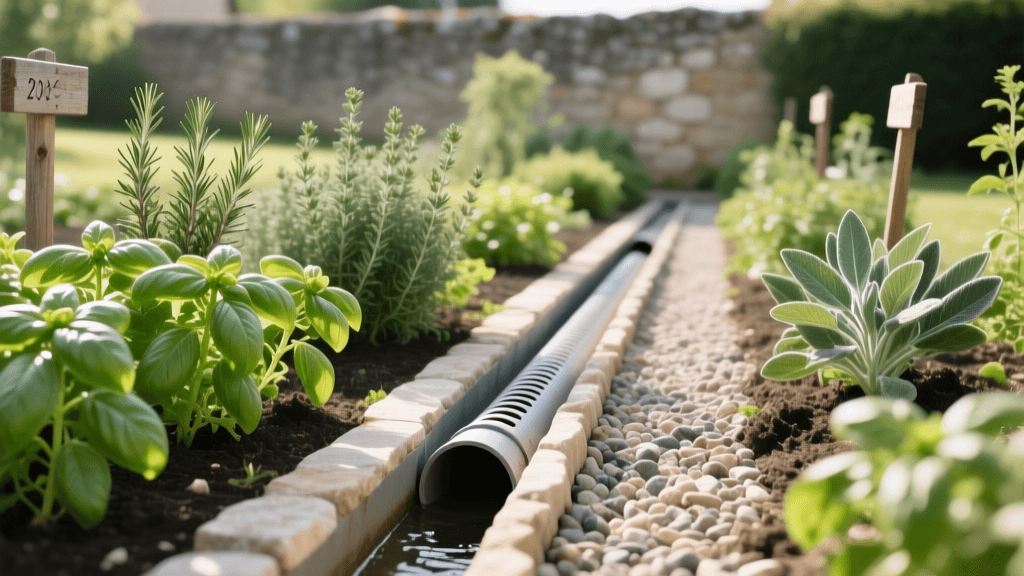 2026 French Drain Herb Garden Design: Basil, Thyme & Rosemary