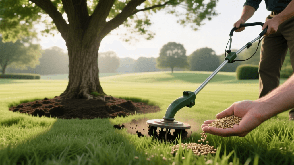 How to Safely Aerate and Overseed Lawns Near Trees