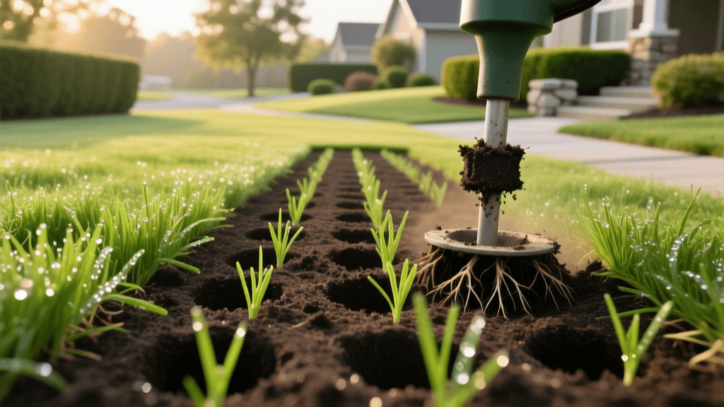 Aeration and Overseeding: The Foundation of Landscape Design