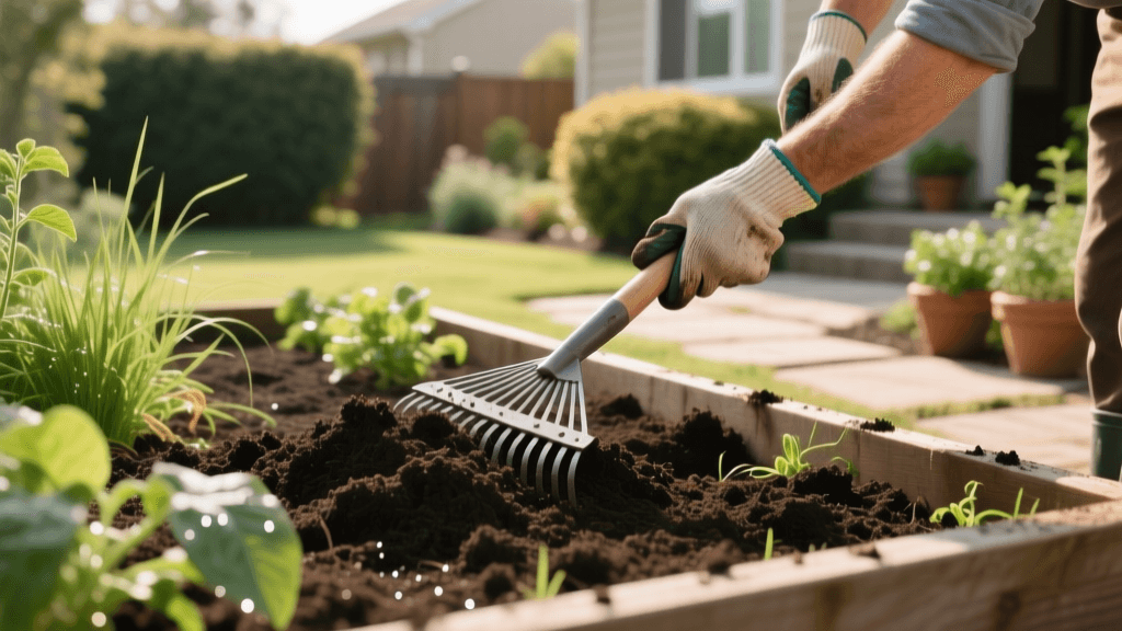 Amending Landscape Soil with Compost for Garden Beds