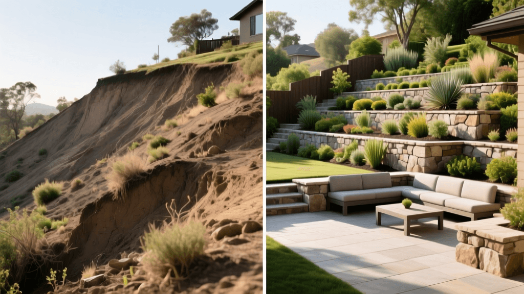 Backyard Slope Transformation: Before and After Terracing