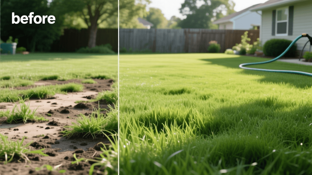 Transform Your Lawn: Before and After Aeration and Overseeding